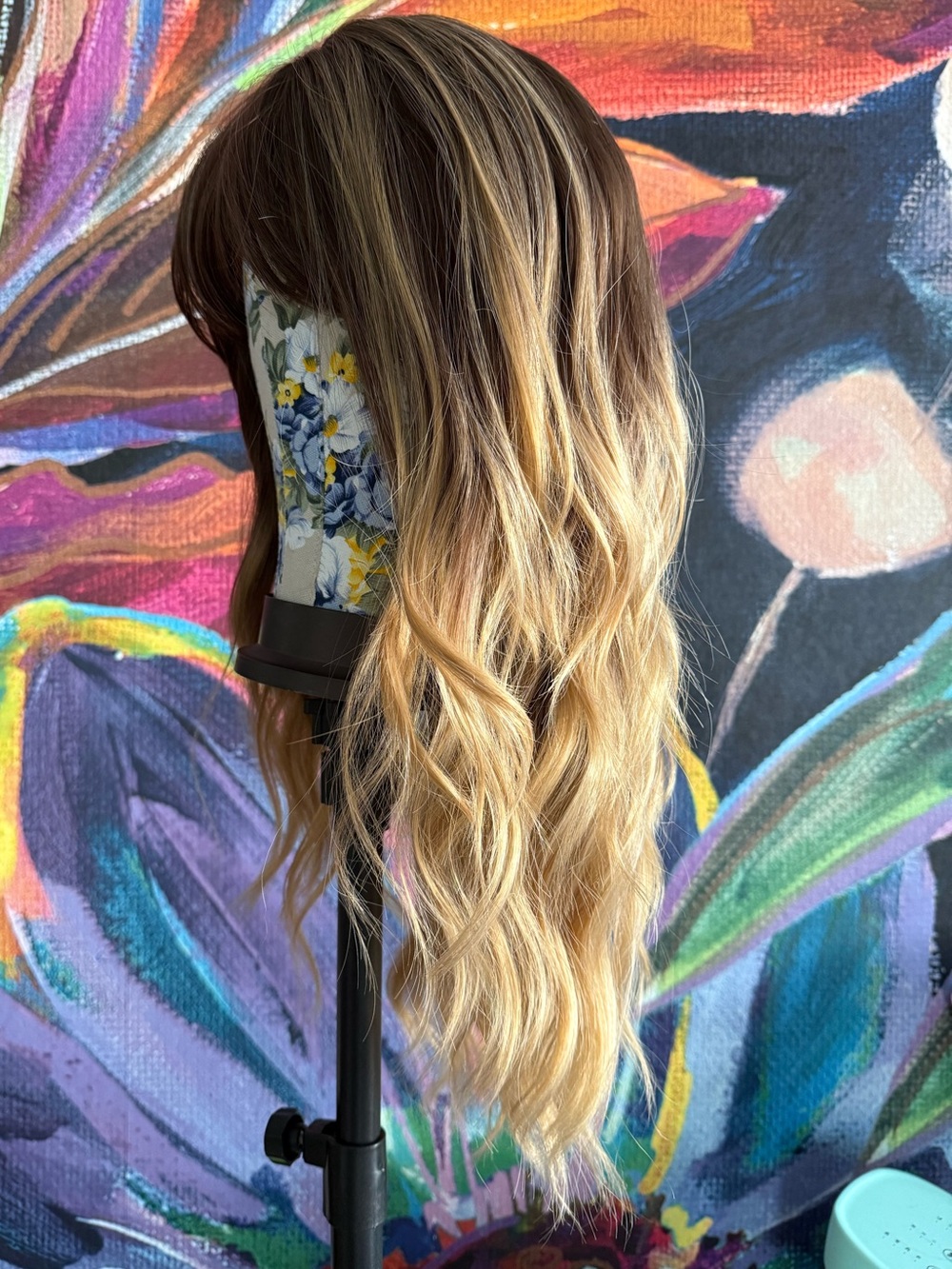 CCS Olivia Synthetic Wig - Light Brunette to Blonde Ombre with Bangs
